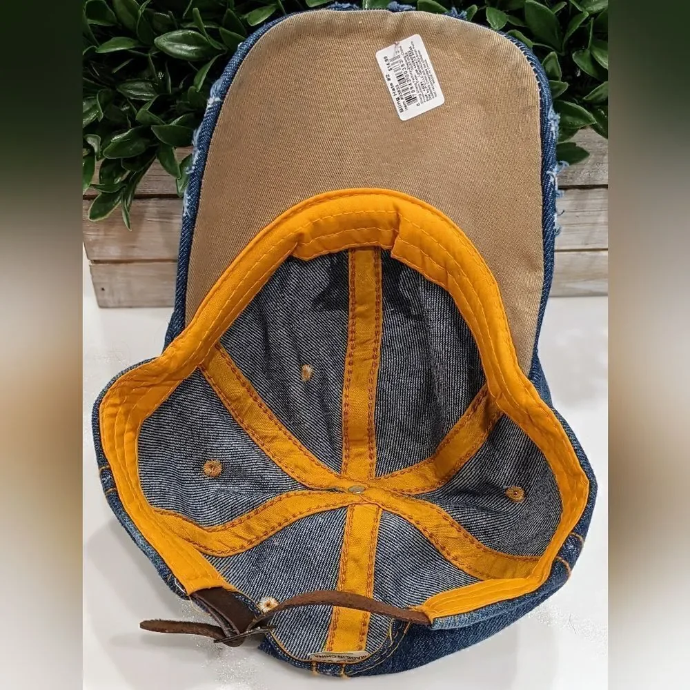 Shining Crystal and Star Cap with Adjustable Strap